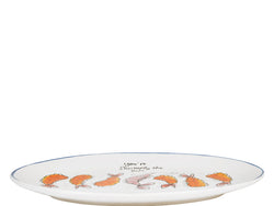BLOND Sushi serving plate oval 27cm shrimps