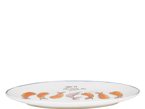 BLOND Sushi serving plate oval 27cm shrimps