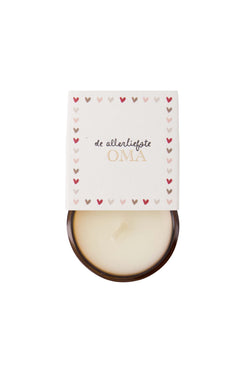 Geurkaarsje in wikkel de allerliefste oma