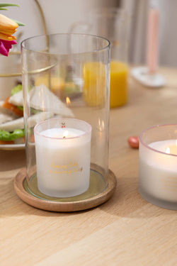 Geurkaars glas in doosje happy like a sunny day