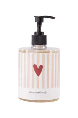 Handzeep 500ml streep hartje you are so lovely