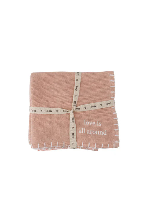 Set van 2 vaatdoekjes hartjes love is all around