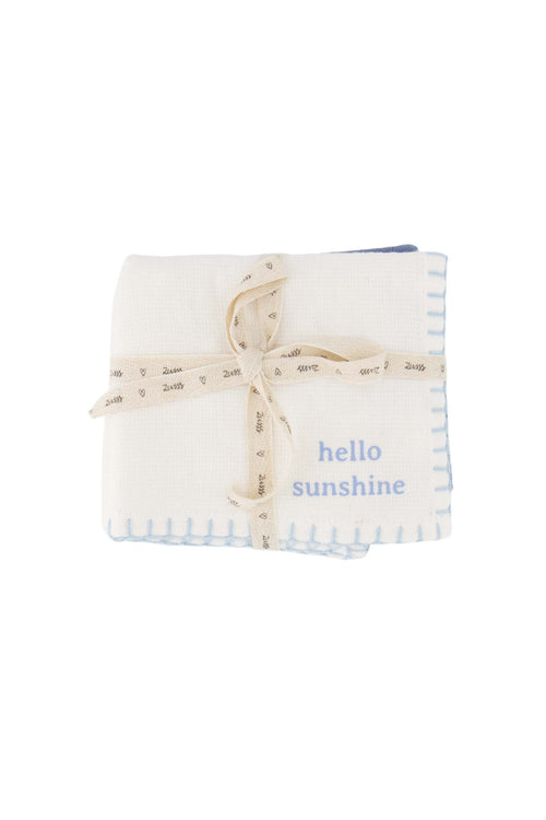 Set van 2 vaatdoekjes hello sunshine happy place