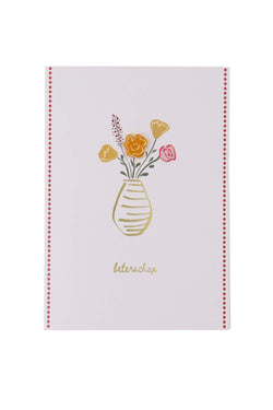 Wenskaart broche beterschap