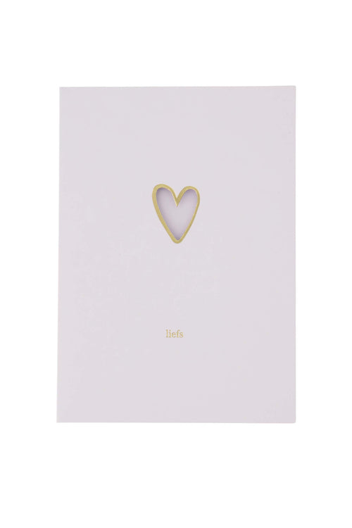 Wenskaart hart liefs