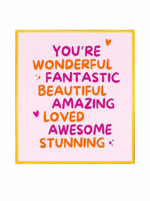 Plate square you're wonderful