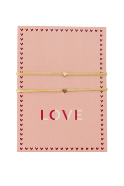 Ansichtkaart vriendschapsarmbandjes love