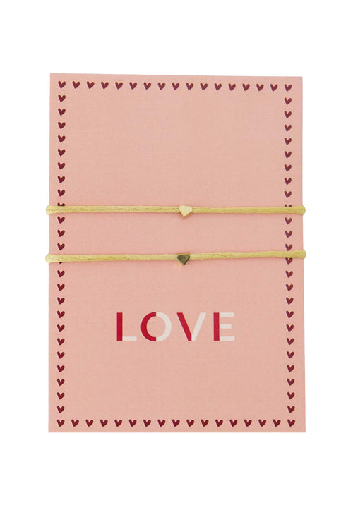 Ansichtkaart vriendschapsarmbandjes love