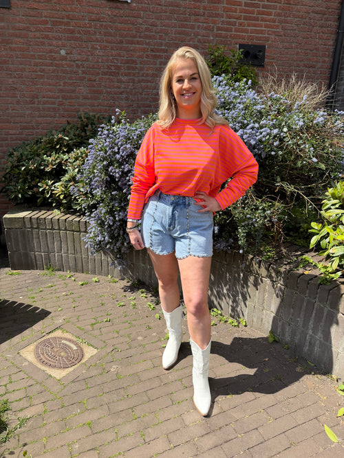Gestreepte Longsleeve Top – One Size