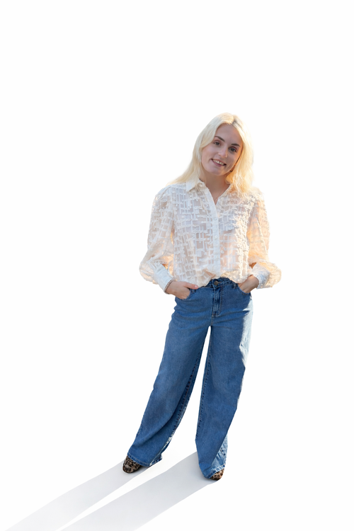 Structuur Blouse – Crème