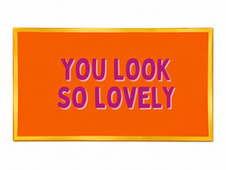 Plate rect. you look lovely