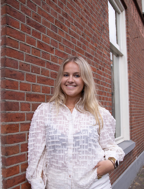 Structuur Blouse – Crème