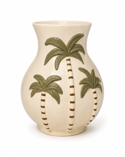 Vase Palm Tree Stoneware