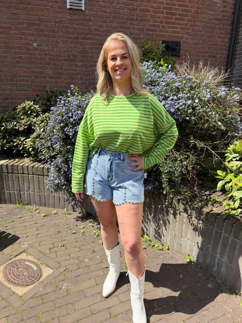 Gestreepte Longsleeve Top – One Size