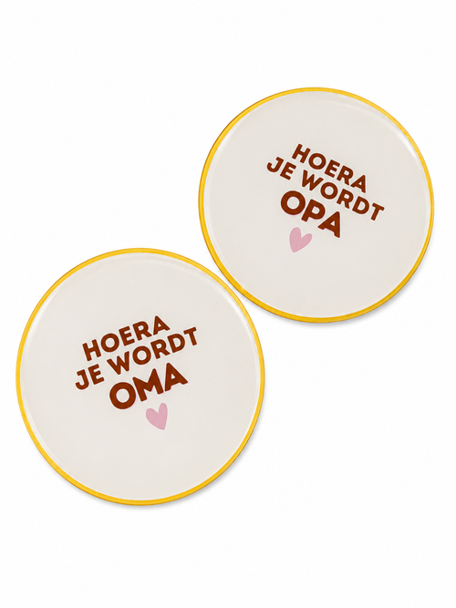 Plate round je wordt oma