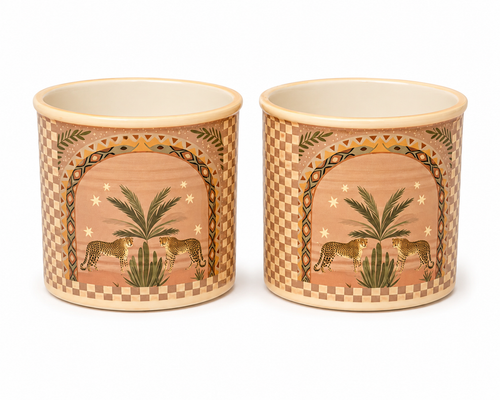 Planter Leopard Dolomite Brown