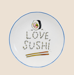 BLOND Sushi plate 18cm love