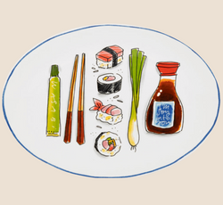 BLOND Sushi serving plate oval 27cm sushi