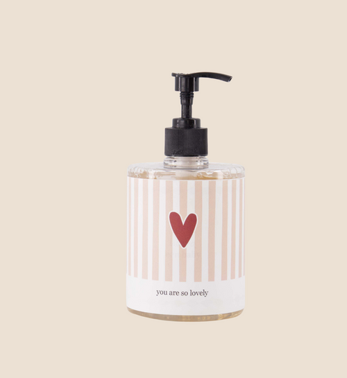 Handzeep 500ml streep hartje you are so lovely
