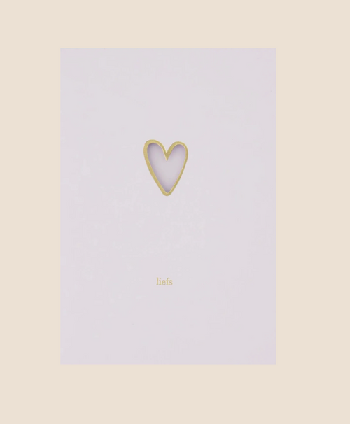 Wenskaart hart liefs