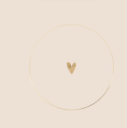 Breakfast plate heart white/gold