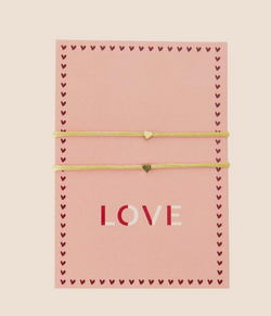 Ansichtkaart vriendschapsarmbandjes love