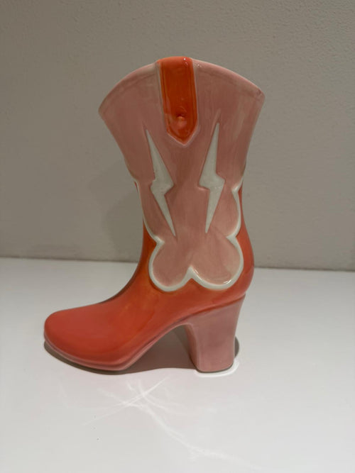 Wild West Flower Boot – Ceramic Vaas (22 cm)