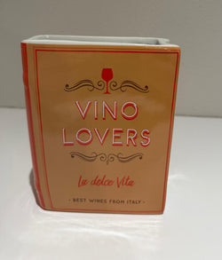 Vino Lovers” Book Vase – 18 × 13 × 5 cm