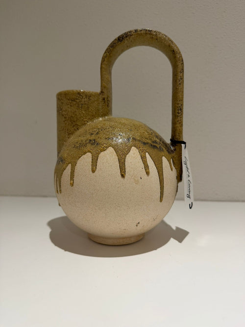 Light & Living – “Golden Drip Curve” Vaas – 16 × 15,5 × 26 cm