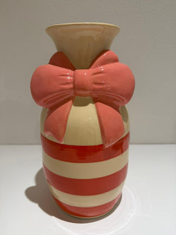 Striped Bow Vaas – 17,3 x 16,7 cm