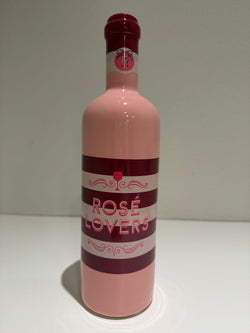 Rosé Lovers Flesvaas – 30,5 cm | Cerise & Roze Streepdesign