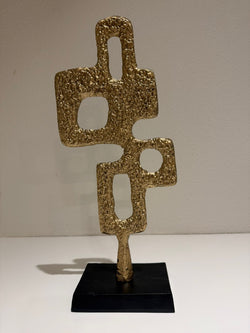 Light & Living – Sculptuur “Aurio Abstract” (18×10×44 cm)