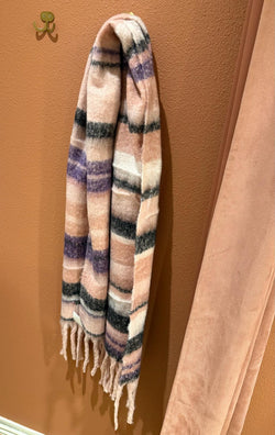 Zachte Geruite Sjaal – Roze, Lila & Beige