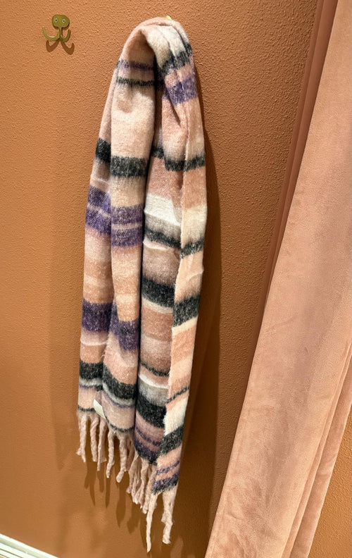 Zachte Geruite Sjaal – Roze, Lila & Beige