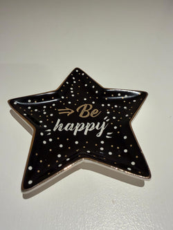 Ster Schaaltje – Be Happy – 11 × 11 × 2 cm