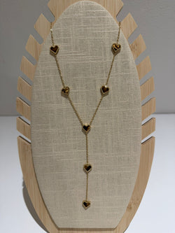 Stainless Steel Y-Ketting – Multi Heart