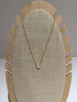 Stainless Steel Ketting – White Heart