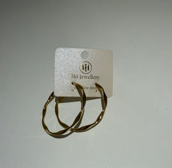 Gouden Gedraaide Hoops – Stainless Steel