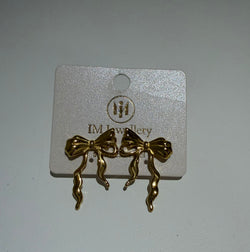 Gouden Strik Oorbellen – Stainless Steel