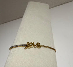 Stainless Steel Armband – “LOVE” met Zirkonia