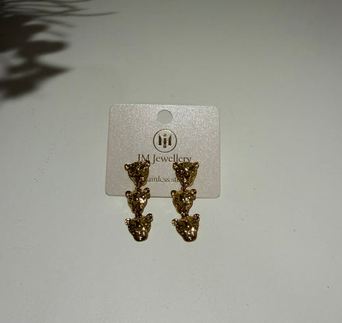 Goudkleurige Oorbellen met panter